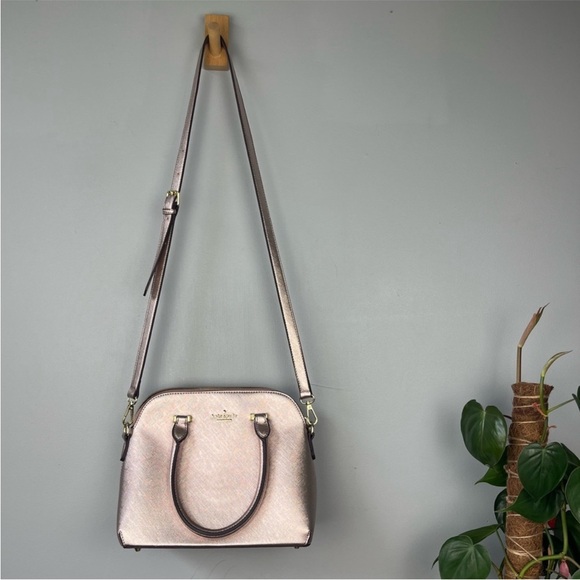 Kate Spade Medium Rose Gold Leather Dome Satchel - Picture 8 of 9